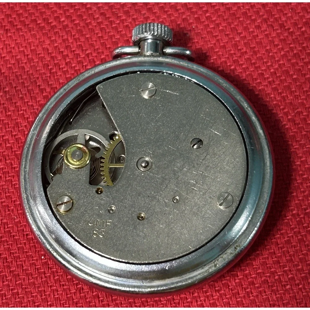 Vintage Satellite Train Railroad Mechanical Wind Up Pocket Watch Read